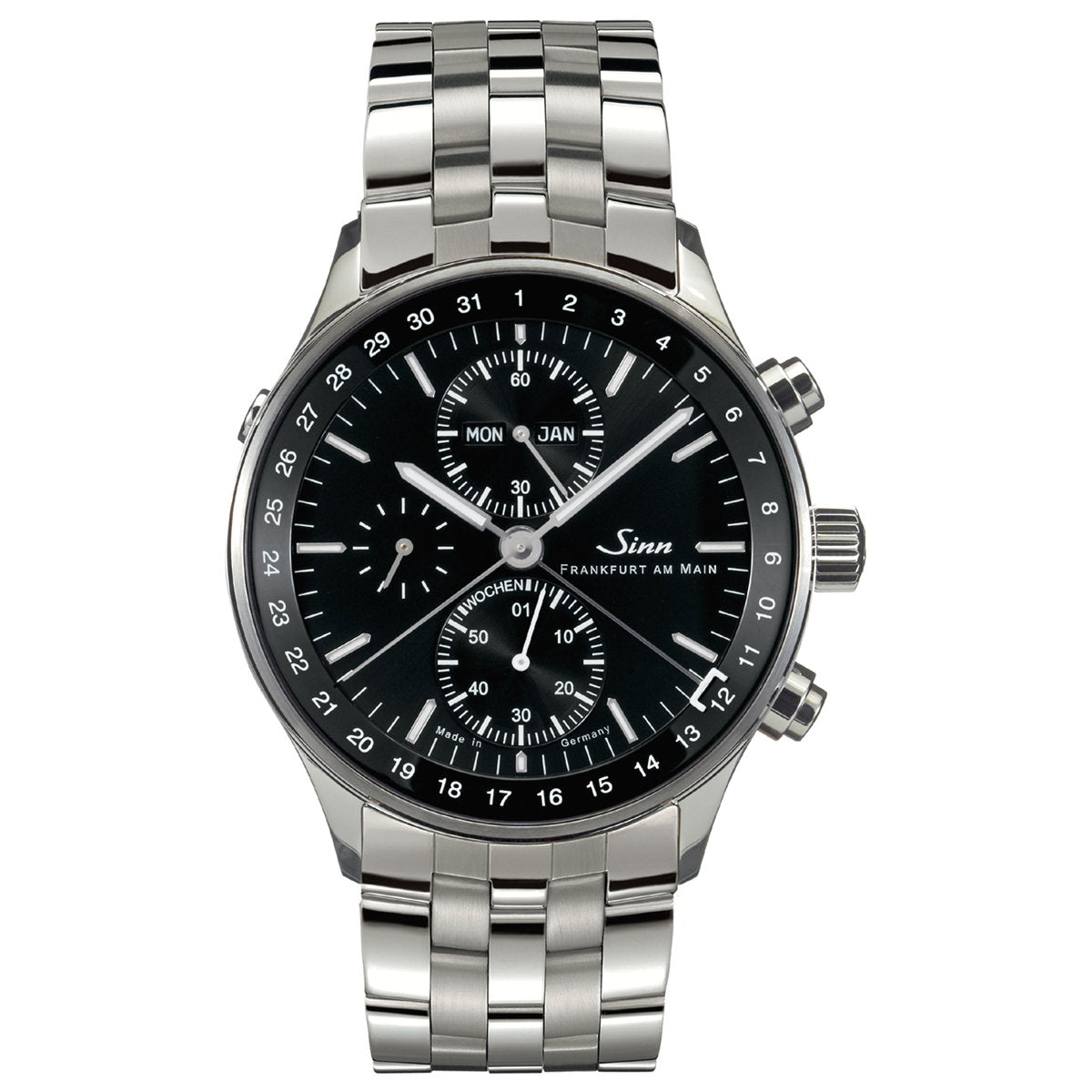 Sinn ジン 6052 自動巻き 腕時計 メンズ Frankfurt Financial Watches フランクフルト ファイナンシャル ウォッチ ステンレスバンド 替バンド付き ドイツ製【60回分割手数料無料!】