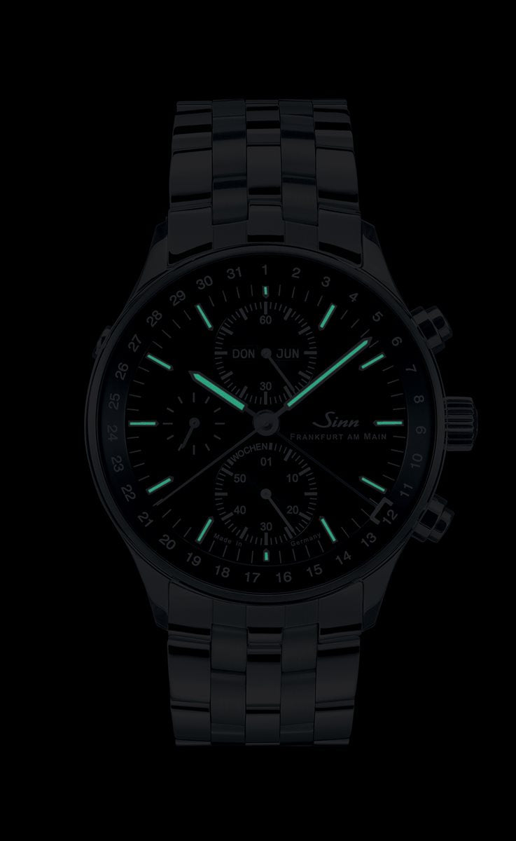 Sinn ジン 6052 自動巻き 腕時計 メンズ Frankfurt Financial Watches フランクフルト ファイナンシャル ウォッチ ステンレスバンド 替バンド付き ドイツ製【60回分割手数料無料!】