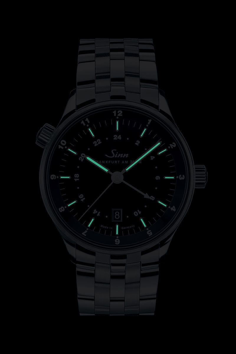 Sinn ジン 6096 自動巻き 腕時計 メンズ Frankfurt Financial Watches フランクフルト ファイナンシャル ウォッチ ステンレスバンド 替バンド付き ドイツ製【60回分割手数料無料!】