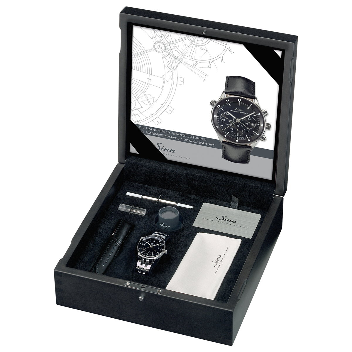 Sinn ジン 6096 自動巻き 腕時計 メンズ Frankfurt Financial Watches フランクフルト ファイナンシャル ウォッチ ステンレスバンド 替バンド付き ドイツ製【60回分割手数料無料!】