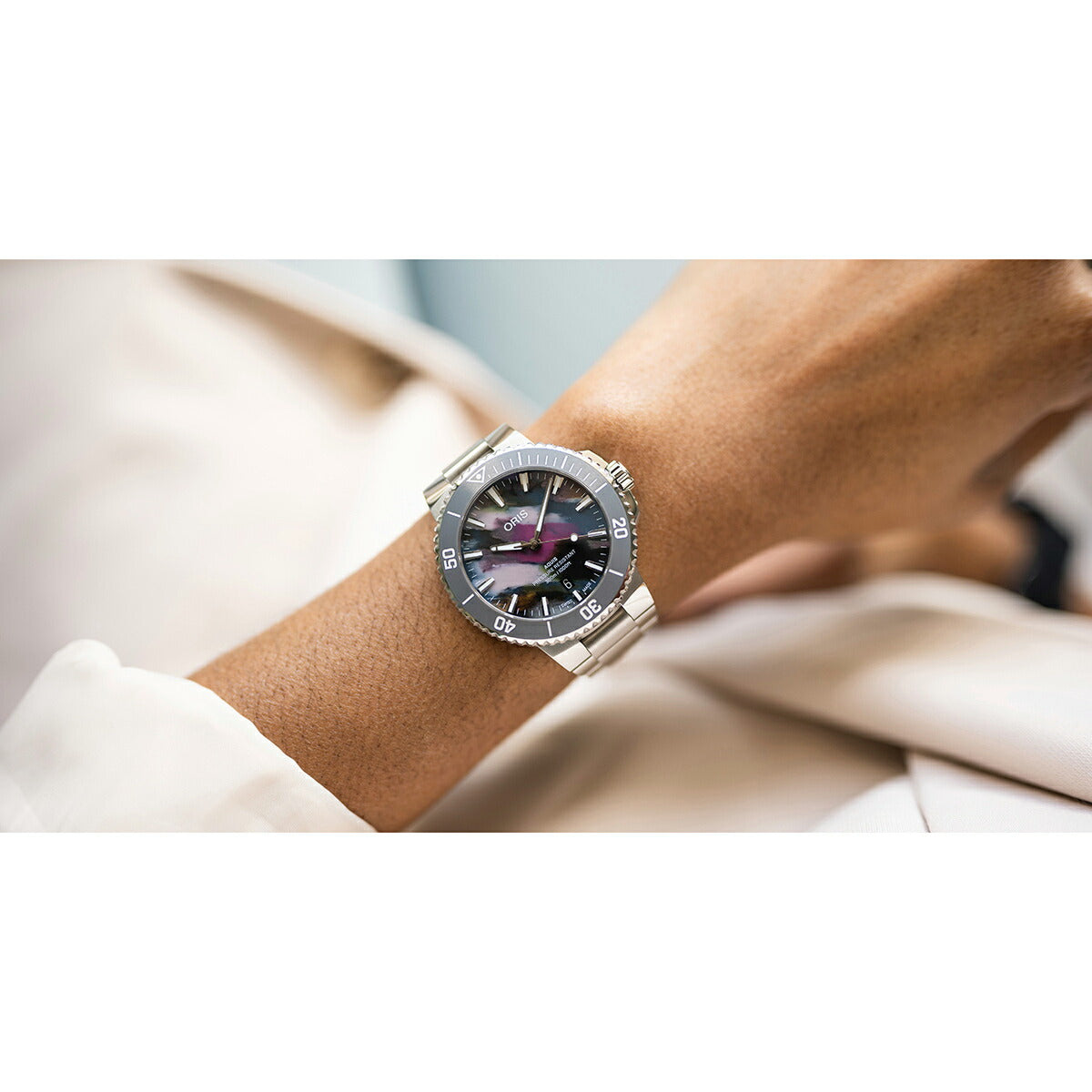 オリス ORIS アクイスデイト アップサイクル AQUIS DATE ダイバーズウォッチ 腕時計 メンズ 自動巻き 01 733 7787 4150-07 8 22 04PEB【60回分割手数料無料!】