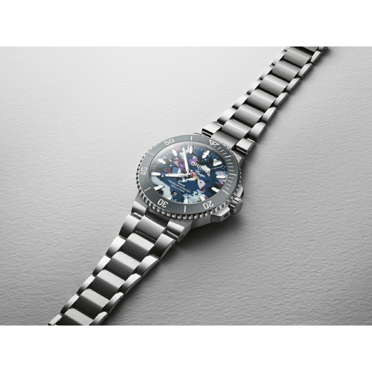 オリス ORIS アクイスデイト アップサイクル AQUIS DATE ダイバーズウォッチ 腕時計 メンズ 自動巻き 01 733 7789 4150-07 8 23 04PEB【60回分割手数料無料!】