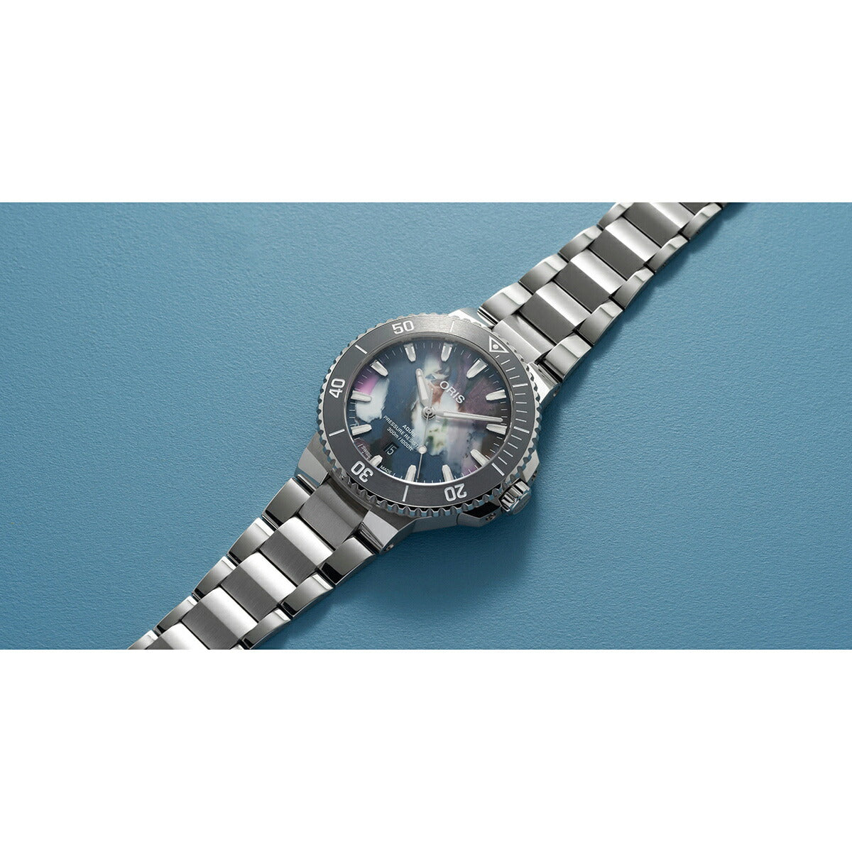 オリス ORIS アクイスデイト アップサイクル AQUIS DATE ダイバーズウォッチ 腕時計 メンズ 自動巻き 01 733 7789 4150-07 8 23 04PEB【60回分割手数料無料!】