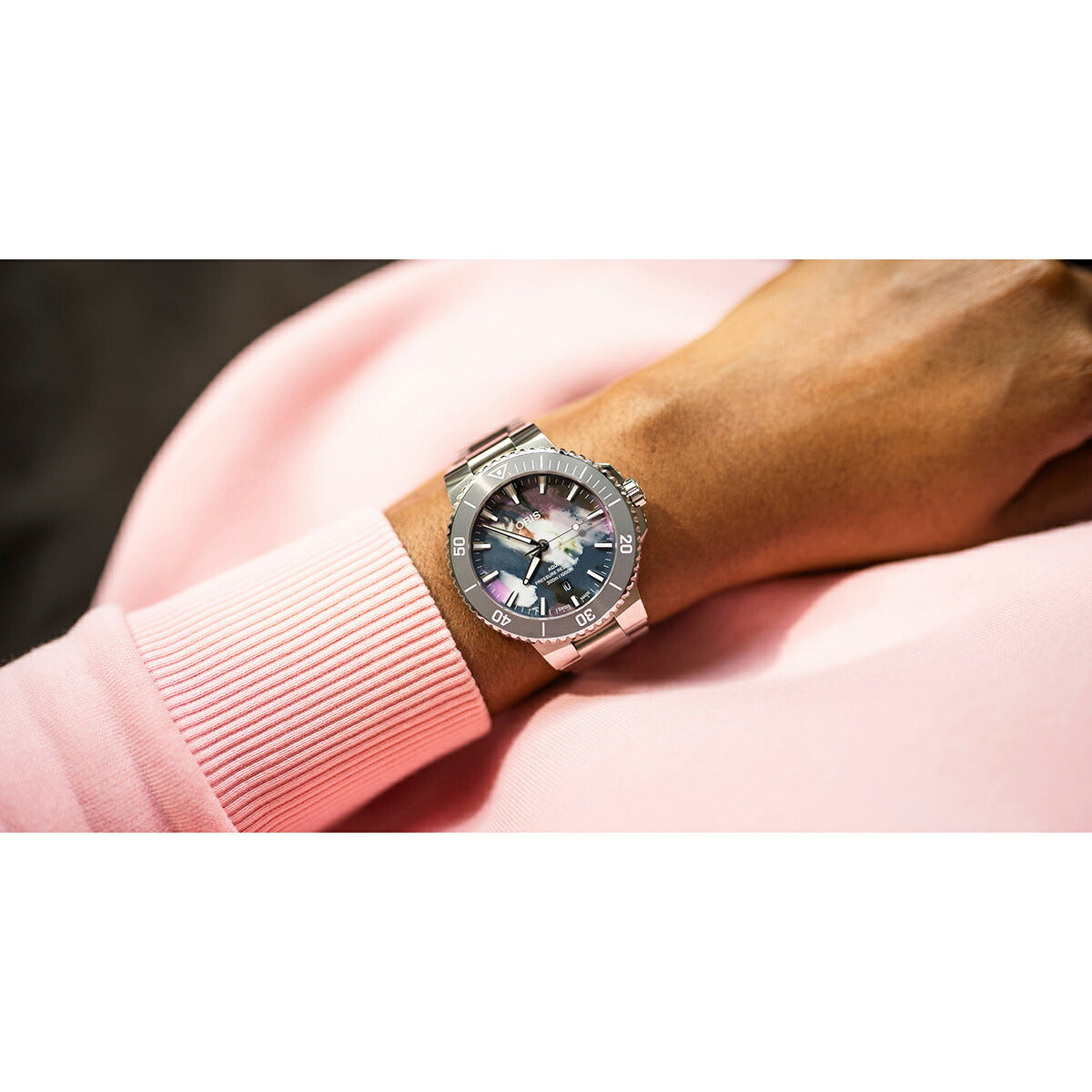 オリス ORIS アクイスデイト アップサイクル AQUIS DATE ダイバーズウォッチ 腕時計 メンズ 自動巻き 01 733 7789 4150-07 8 23 04PEB【60回分割手数料無料!】