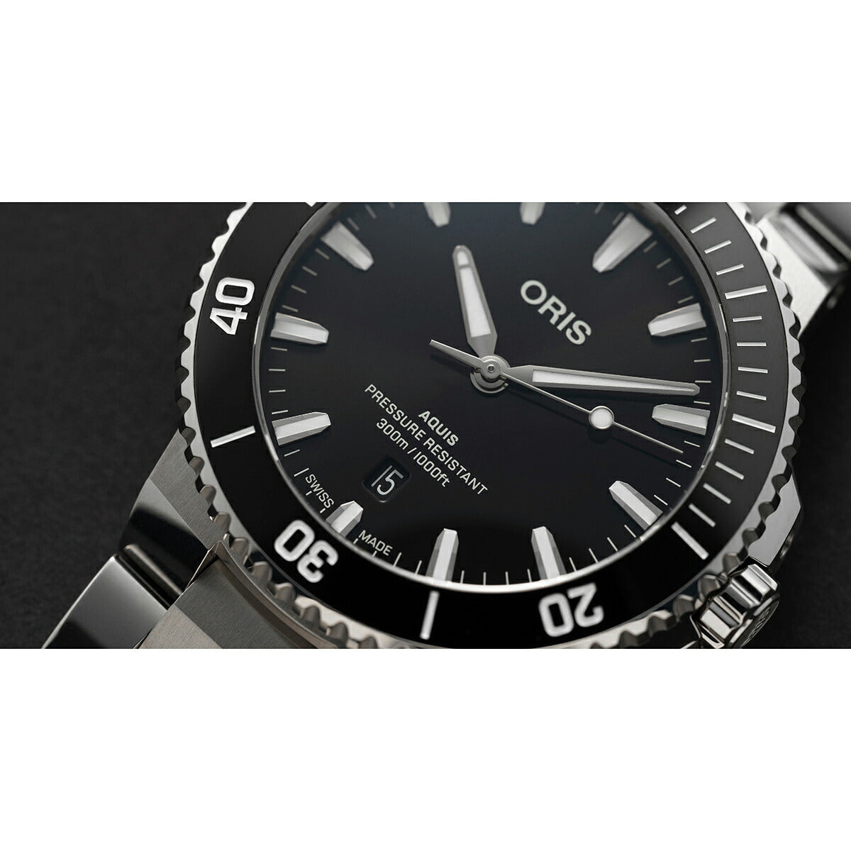 オリス ORIS アクイスデイト AQUIS DATE ダイバーズウォッチ 腕時計 メンズ 自動巻き 01 733 7789 4154-07 8 23 04PEB【60回分割手数料無料!】