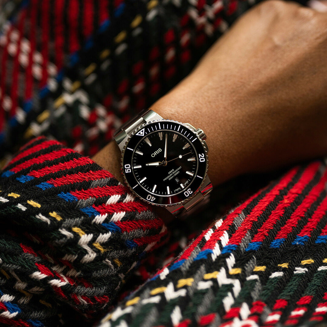 オリス ORIS アクイスデイト AQUIS DATE ダイバーズウォッチ 腕時計 メンズ 自動巻き 01 733 7789 4154-07 8 23 04PEB【60回分割手数料無料!】