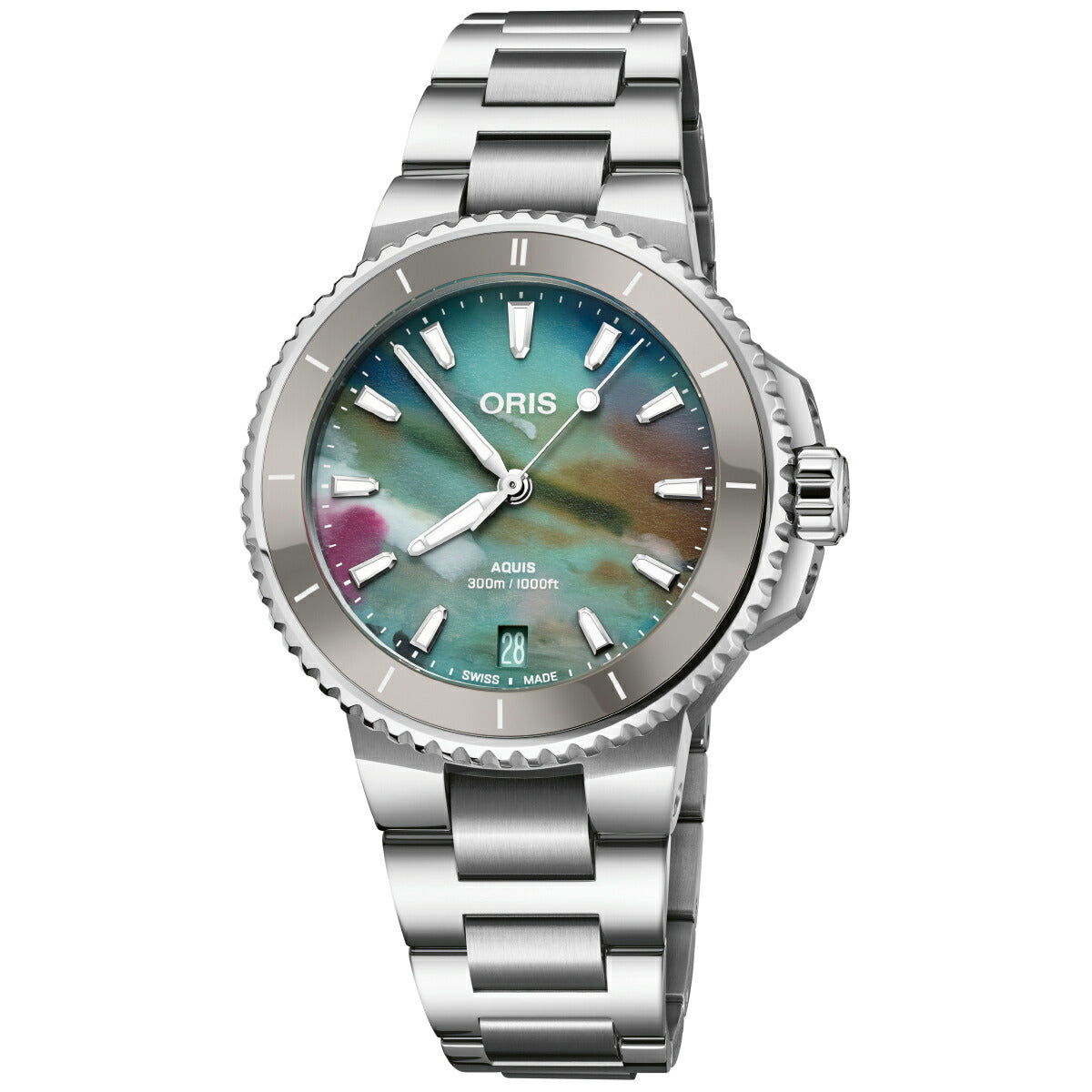 オリス ORIS アクイスデイト アップサイクル AQUIS DATE ダイバーズウォッチ 腕時計 レディース 自動巻き 01 733 7792 4150-07 8 19 05P【60回分割手数料無料!】