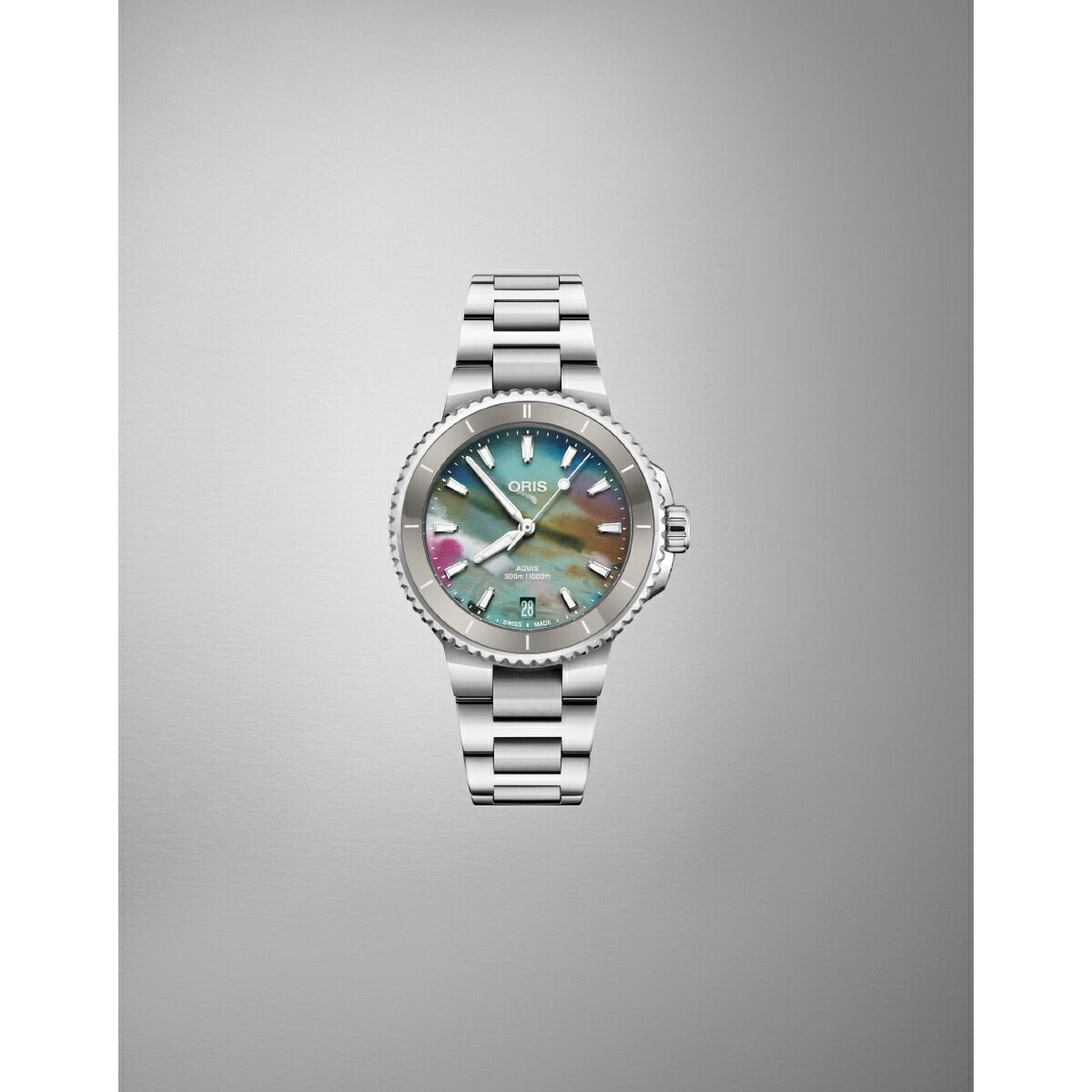 オリス ORIS アクイスデイト アップサイクル AQUIS DATE ダイバーズウォッチ 腕時計 レディース 自動巻き 01 733 7792 4150-07 8 19 05P【60回分割手数料無料!】