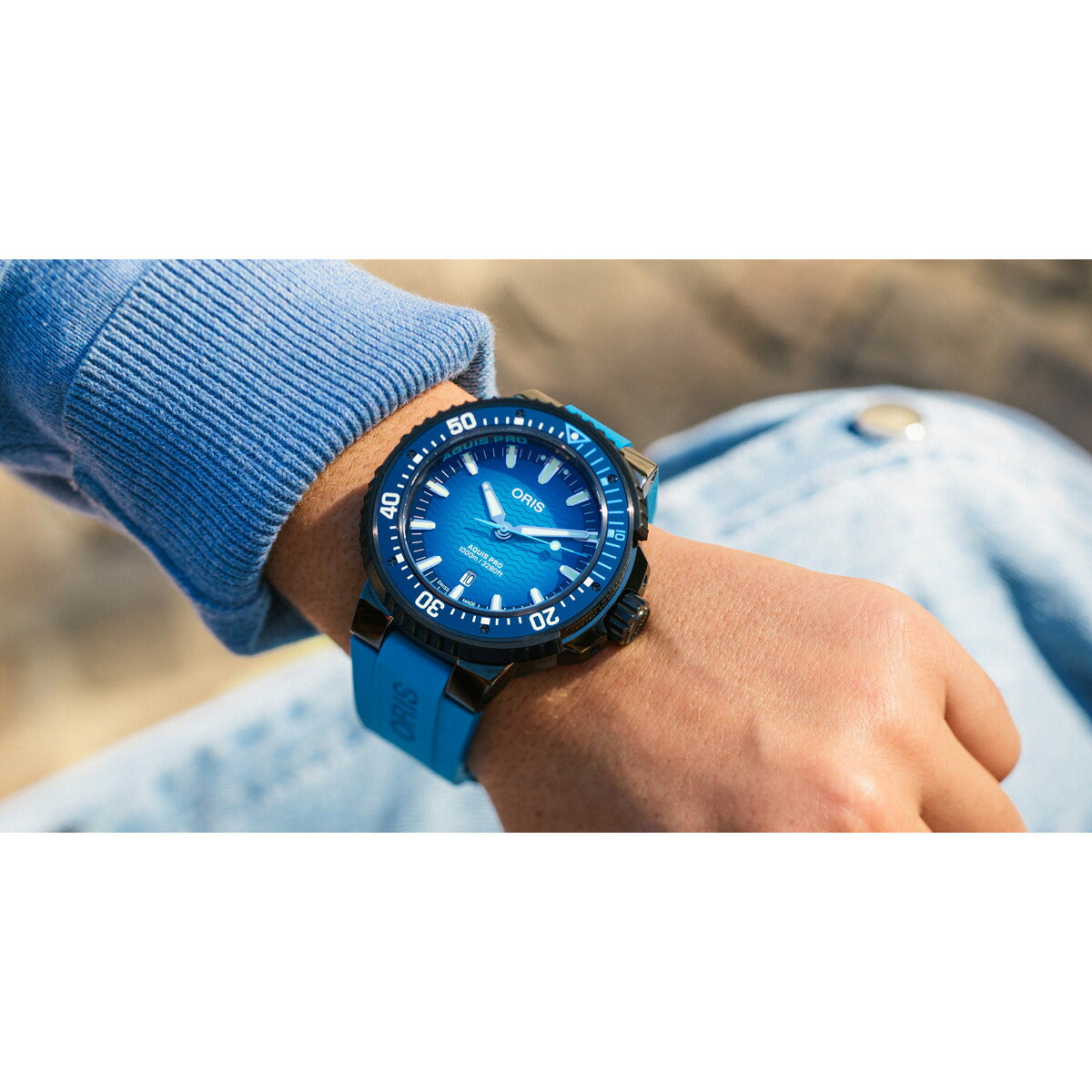 オリス ORIS アクイス プロ 1000M AQUIS PRO ダイバーズウォッチ 腕時計 メンズ 自動巻き 01 733 7801 7255-Set【2025 新作】【60回分割手数料無料!】