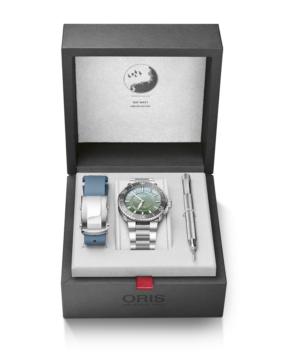オリス ORIS ダットワットリミテッドエディションII DAT WATT LIMITED EDITION II アクイス AQUIS 限定 腕時計 メンズ 自動巻き 01 743 7734 4197-Set【60回分割手数料無料!】