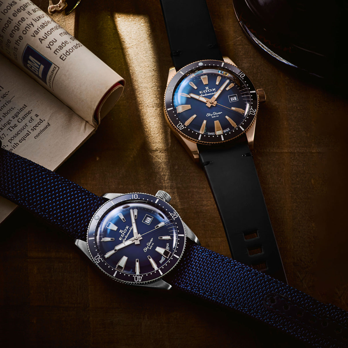 エドックス EDOX スカイダイバー デイト オートマティック リミテッドエディション 腕時計 メンズ 自動巻き ミリタリーウォッチ 世界限定600本 80126-3BUM-BUIN SKYDIVER【60回分割手数料無料!】