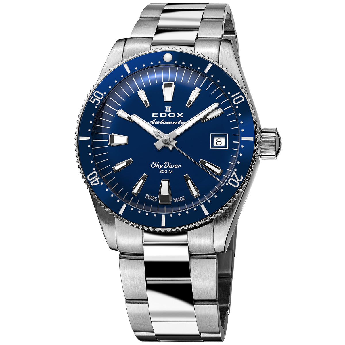 エドックス EDOX スカイダイバー 38 デイト オートマティック 腕時計 メンズ 自動巻き ミリタリーウォッチ 80131-3BUM-BUIN SKYDIVER 38 DATE AUTOMATIC【60回分割手数料無料!】