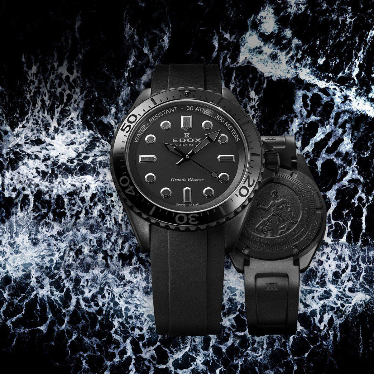エドックス EDOX ネプチュニアン グランデ リザーブ オートマティック ジャパン リミテッド エディション 腕時計 メンズ 自動巻き ダイバーズウォッチ 日本限定100本 80801-37NCA-NGM NEPTUNIAN【2026 新作】【60回分割手数料無料!】