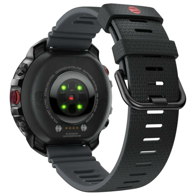 ポラール POLAR Grit X2 Pro スマートウォッチ GPS 心拍 スポーツ ヘルスケア ランニング マラソン 腕時計 グリットX2プロ ブラック S-L 日本正規品 900110283