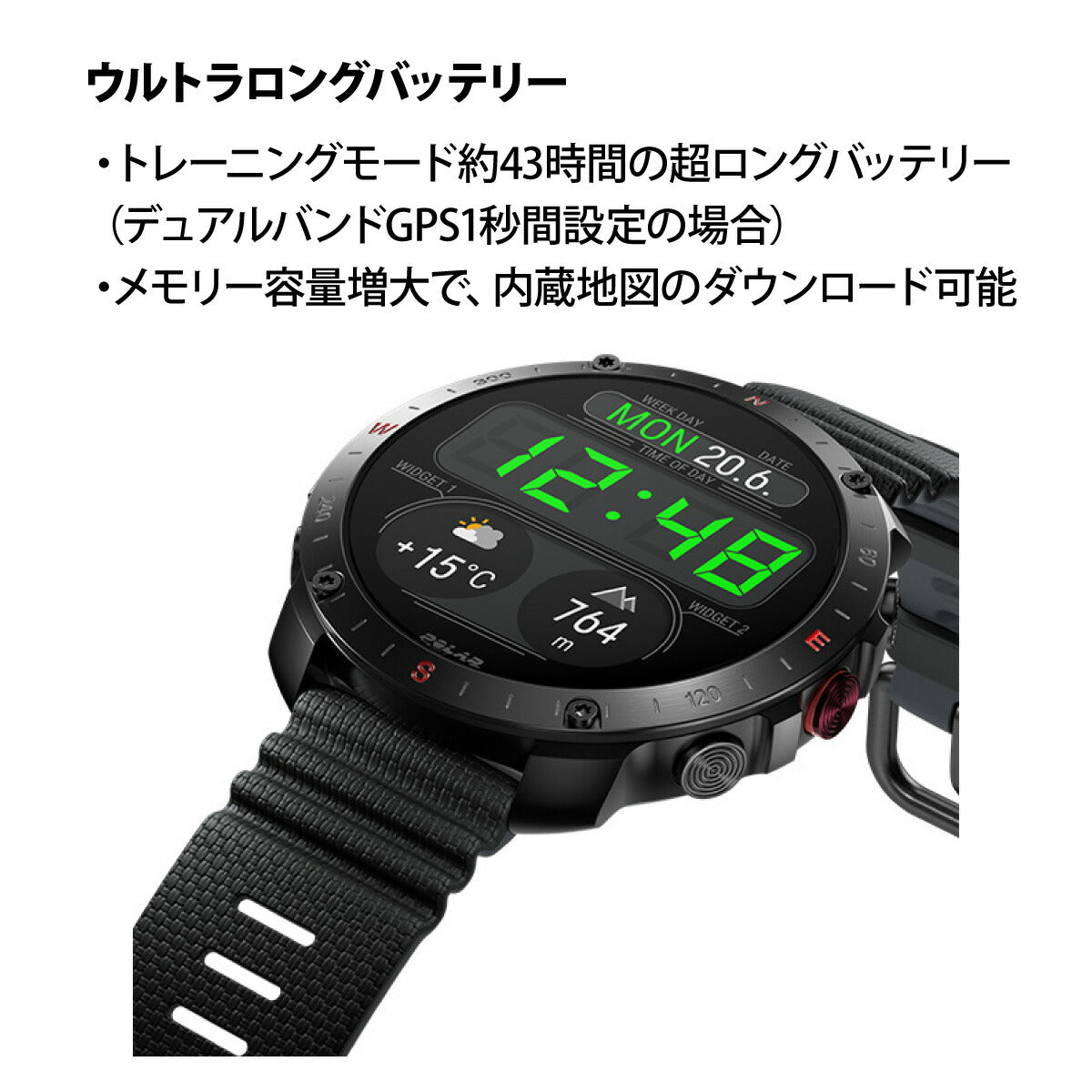 ポラール POLAR Grit X2 Pro スマートウォッチ GPS 心拍 スポーツ ヘルスケア ランニング マラソン 腕時計 グリットX2プロ ブラック S-L 日本正規品 900110283