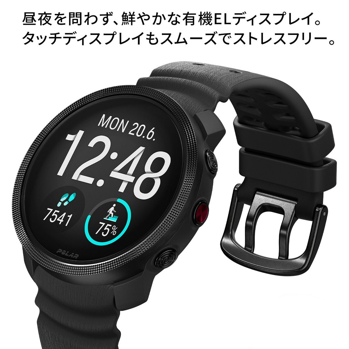 ポラール POLAR Vantage M3 ヴァンテ―ジエムスリー スマートウォッチ GPS マルチスポーツウォッチ 心拍計 ランニング 腕時計 ナイトブラック S-L 900112398