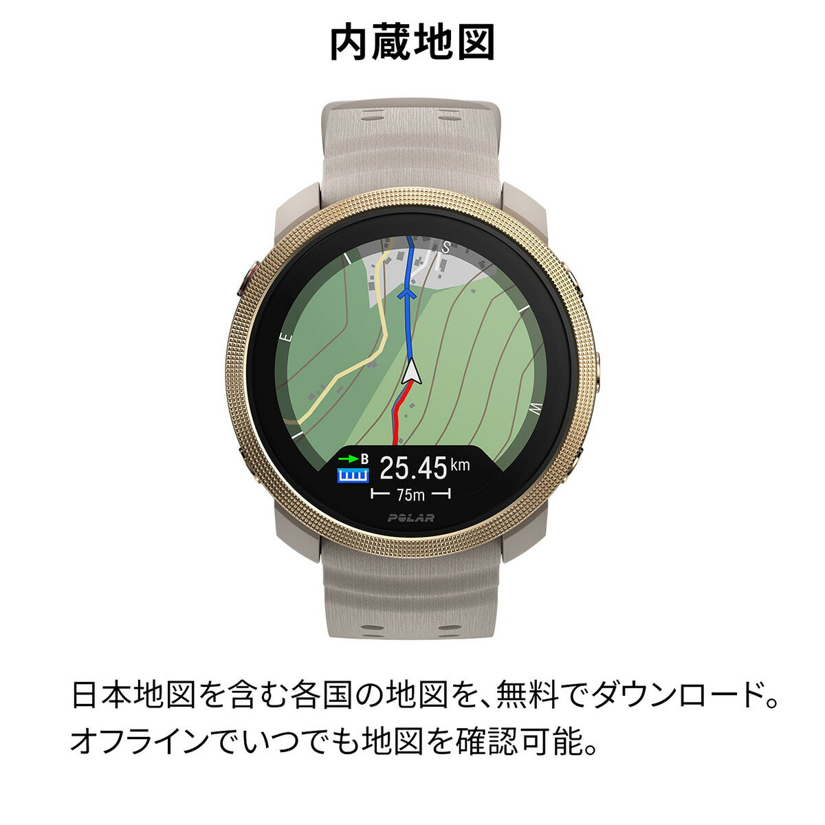 ポラール POLAR Vantage M3 ヴァンテ―ジエムスリー スマートウォッチ GPS マルチスポーツウォッチ 心拍計 ランニング 腕時計 ゴールド グレージュ S-L 900112399