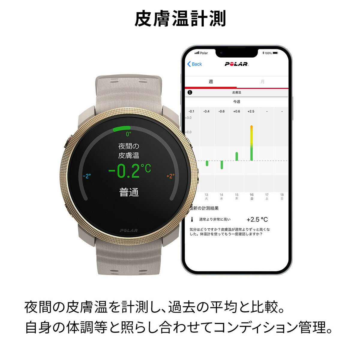 ポラール POLAR Vantage M3 ヴァンテ―ジエムスリー スマートウォッチ GPS マルチスポーツウォッチ 心拍計 ランニング 腕時計 ゴールド グレージュ S-L 900112399