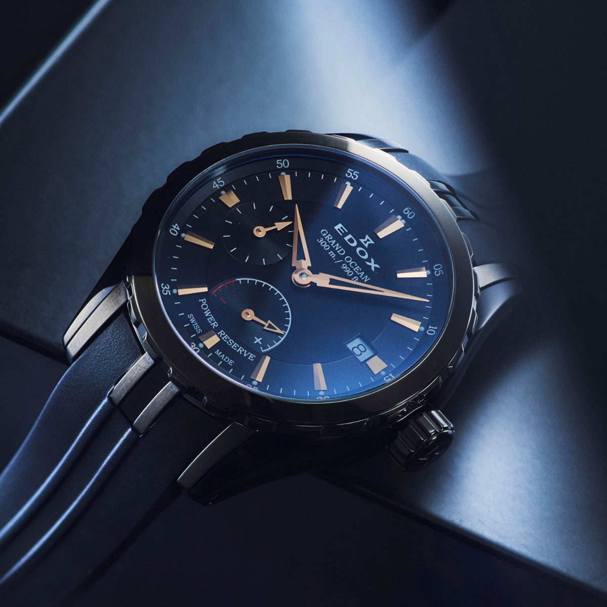 エドックス EDOX グランドオーシャン パワーリザーブ オートマティック 腕時計 メンズ 自動巻き ダイバーズウォッチ スモールセコンド 94500-357GNCA-NIR GRAND OCEAN【60回分割手数料無料!】