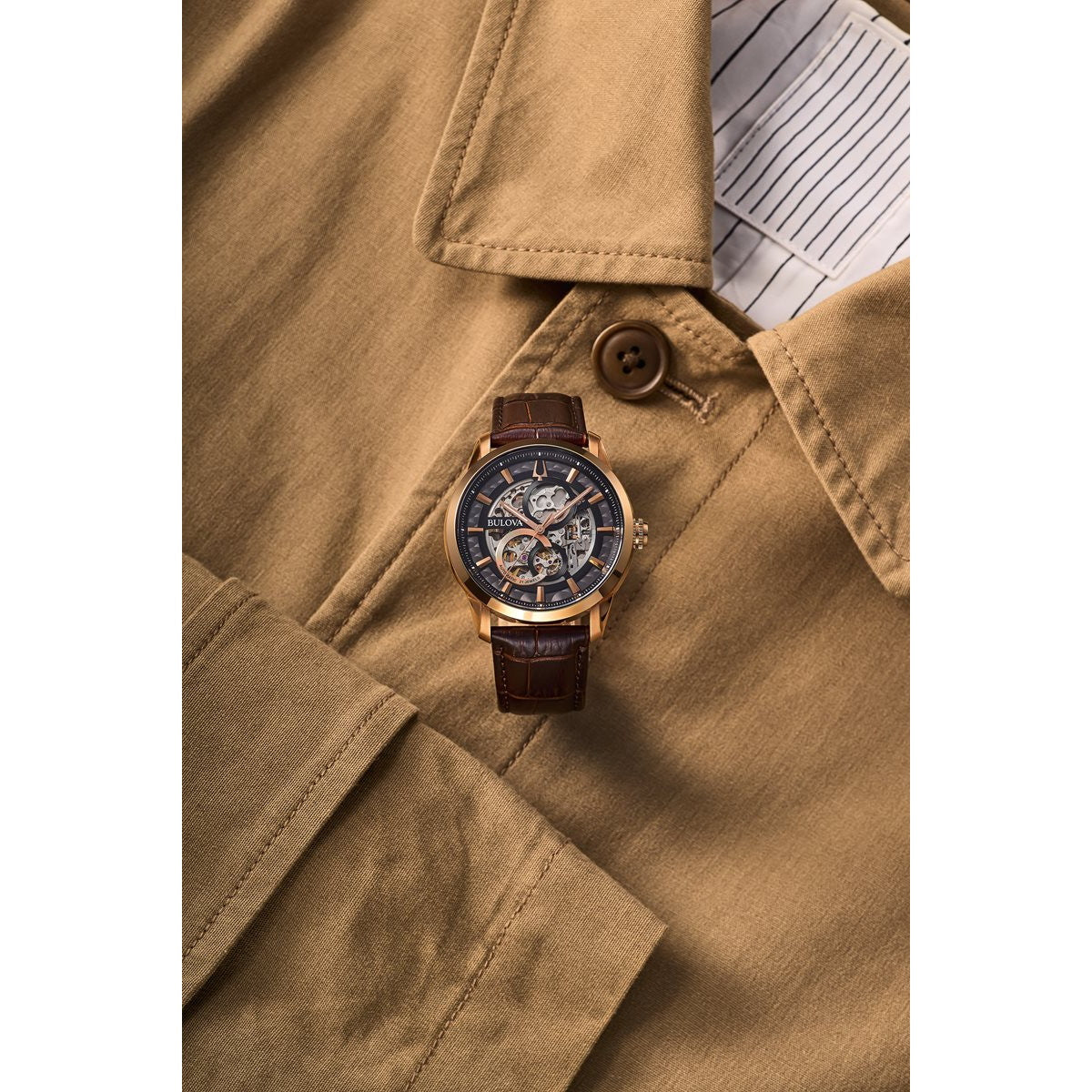 ブローバ BULOVA 腕時計 メンズ 自動巻き メカニカル スケルトン クラシック Classic 97A169