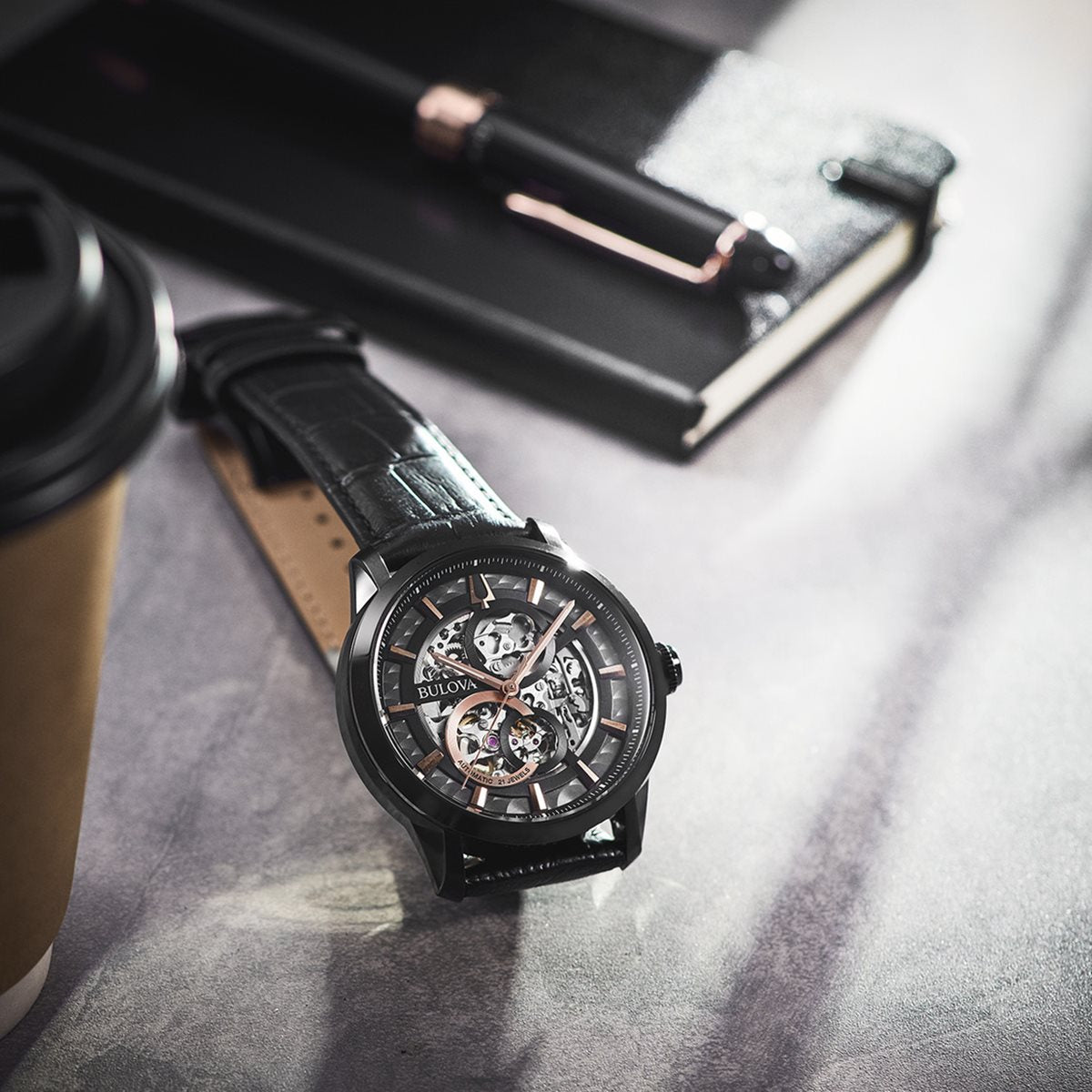 ブローバ BULOVA 腕時計 メンズ 自動巻き メカニカル スケルトン クラシック Classic 98A283【60回分割手数料無料!】