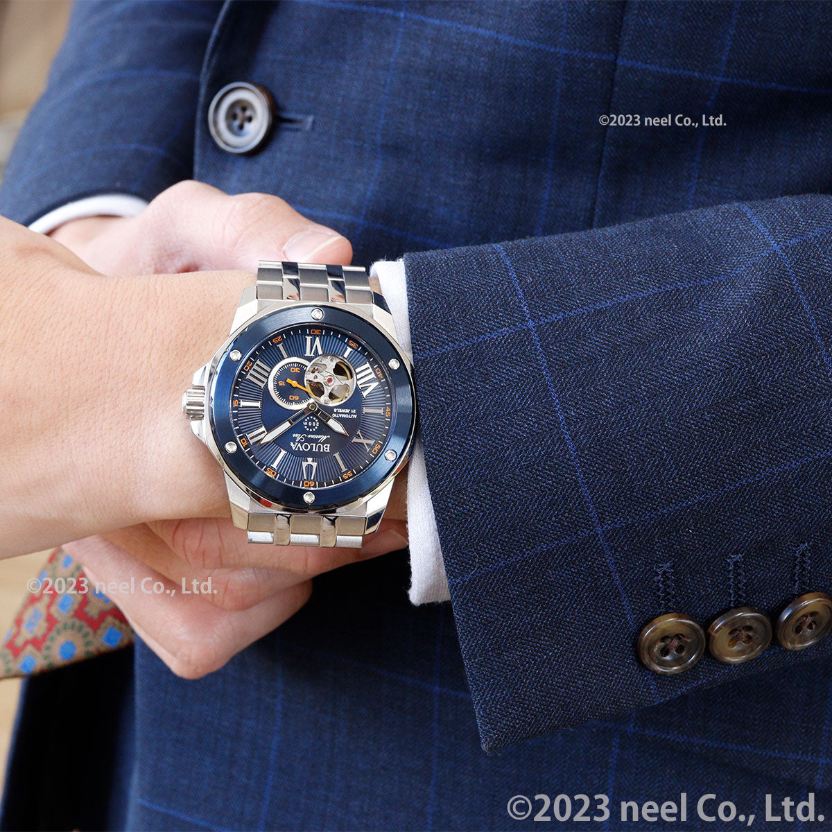 ブローバ BULOVA 腕時計 メンズ 自動巻き メカニカル マリンスター Marine Star 98A302【60回分割手数料無料!】