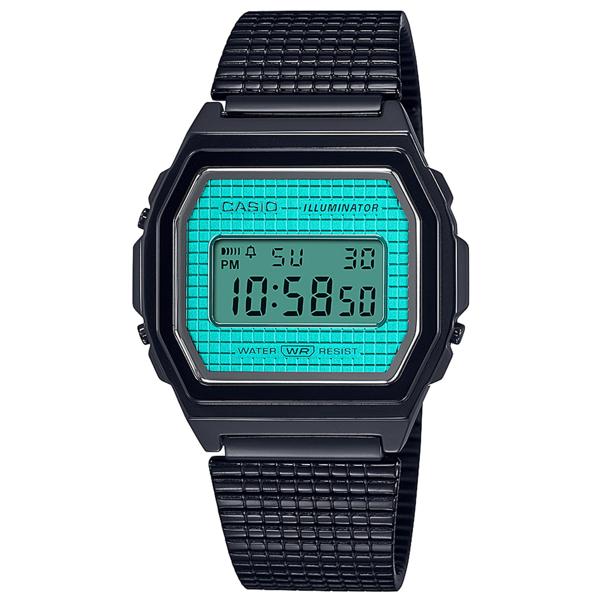 スタンダード STANDARD PREMIUM シリーズ カシオ CASIO 限定モデル デジタル 腕時計 A1000BP-2JF 80年代 レトロデザイン フルメタル 格子パターンバンド【2023 新作】