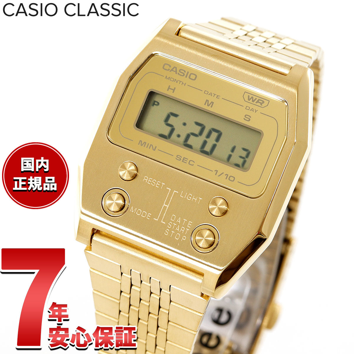 カシオ クラシック CASIO CLASSIC 52QS-14B 復刻 限定モデル デジタル 腕時計 A1100GV-9JF PREMIUMシリーズ フルメタル イエローゴールド【2025 新作】