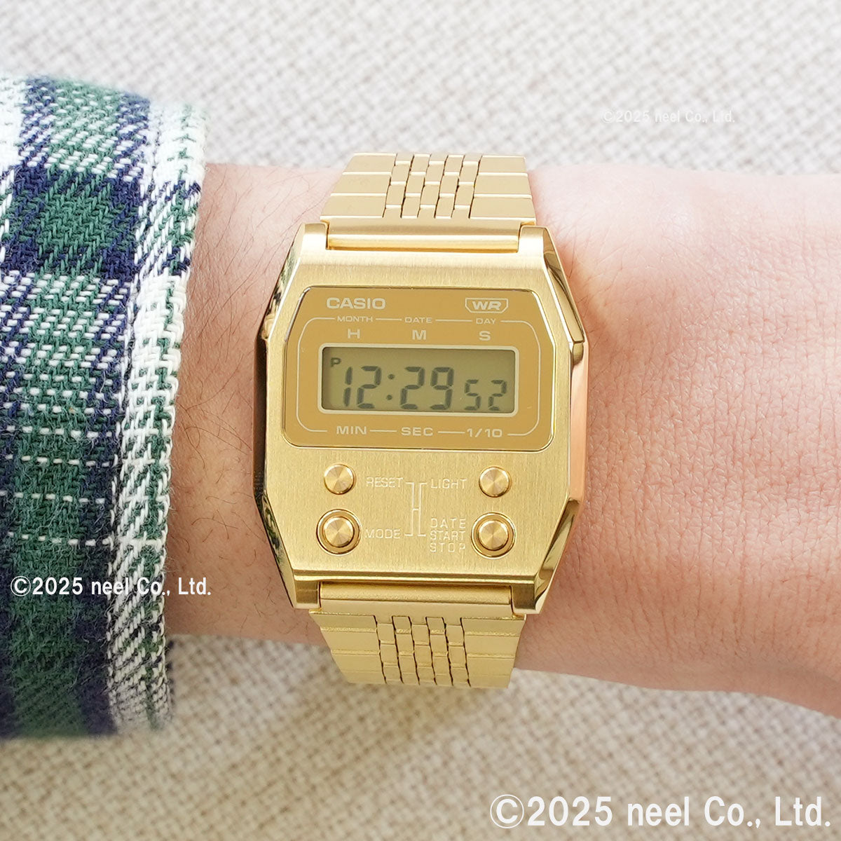 カシオ クラシック CASIO CLASSIC 52QS-14B 復刻 限定モデル デジタル 腕時計 A1100GV-9JF PREMIUMシリーズ フルメタル イエローゴールド【2025 新作】