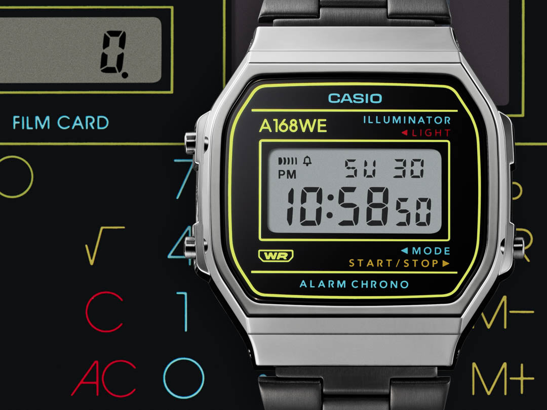 カシオ CASIO CLASSIC 限定モデル デジタル 腕時計 A168WEHB-1AJF 電卓 SL-800 モチーフ Heritage Colors ブラック【2024 新作】