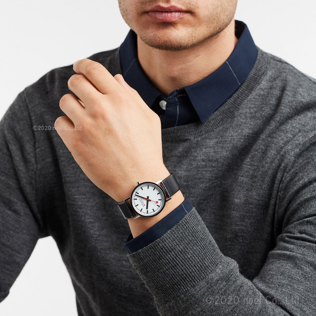 モンディーン MONDAINE 腕時計 メンズ レディース クラシック 36mm グレープビーガンレザー Classic A660.30314.11SBBV