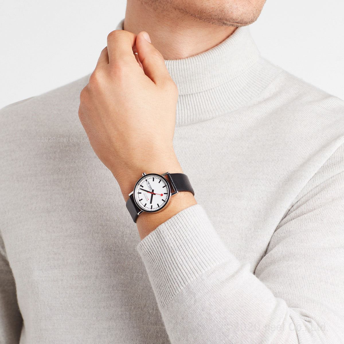モンディーン MONDAINE 腕時計 メンズ レディース クラシック デイデイト 36mm グレープビーガンレザー Classic A667.30314.11SBBV