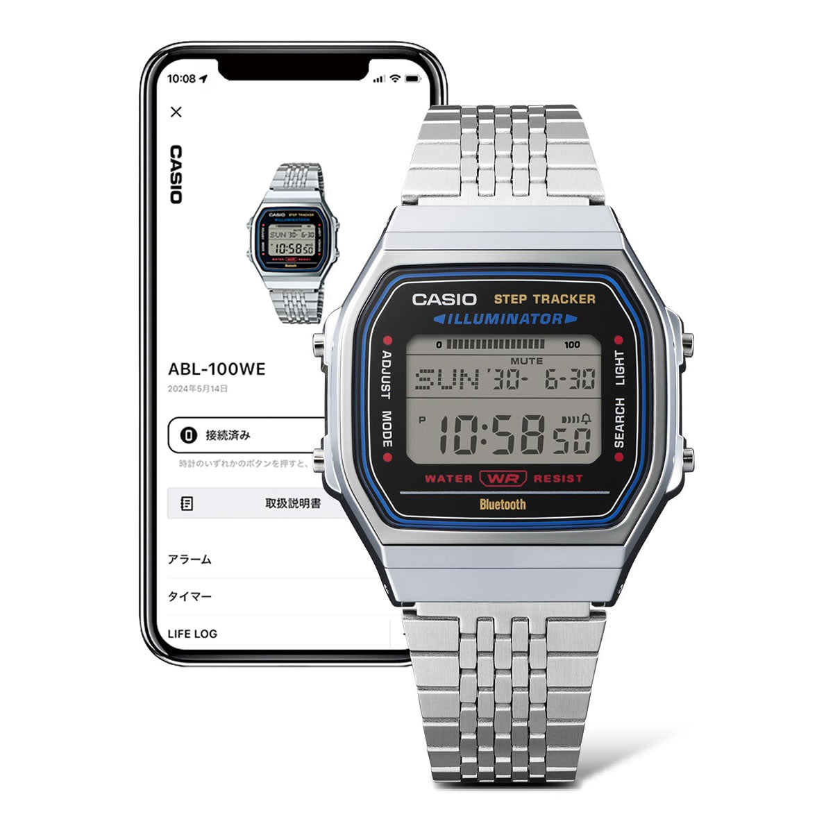 カシオ コレクション CASIO Collection デジタル 腕時計 ABL-100WE-1AJF スマートフォンリンク【2024 新作】