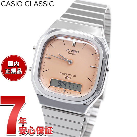 カシオ クラシック CASIO CLASSIC アナデジ 限定モデル 腕時計 AQ-240E-4AJF オレンジ【2026 新作】