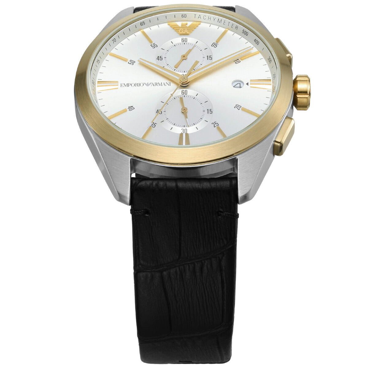 エンポリオアルマーニ EMPORIO ARMANI 腕時計 メンズ クロノグラフ レザーウォッチ AR11498