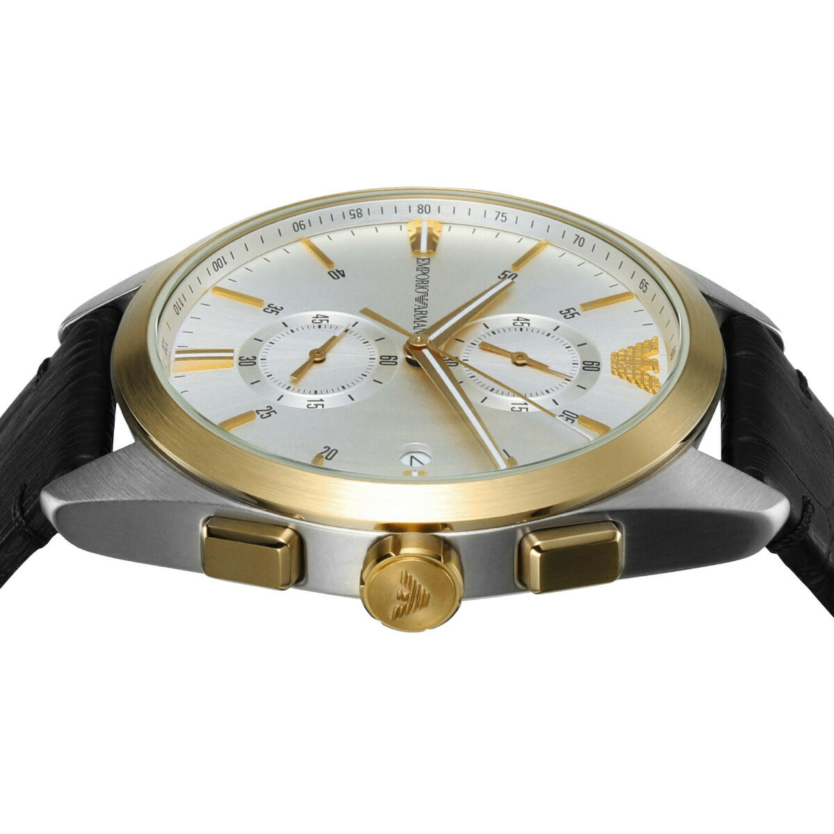 エンポリオアルマーニ EMPORIO ARMANI 腕時計 メンズ クロノグラフ レザーウォッチ AR11498