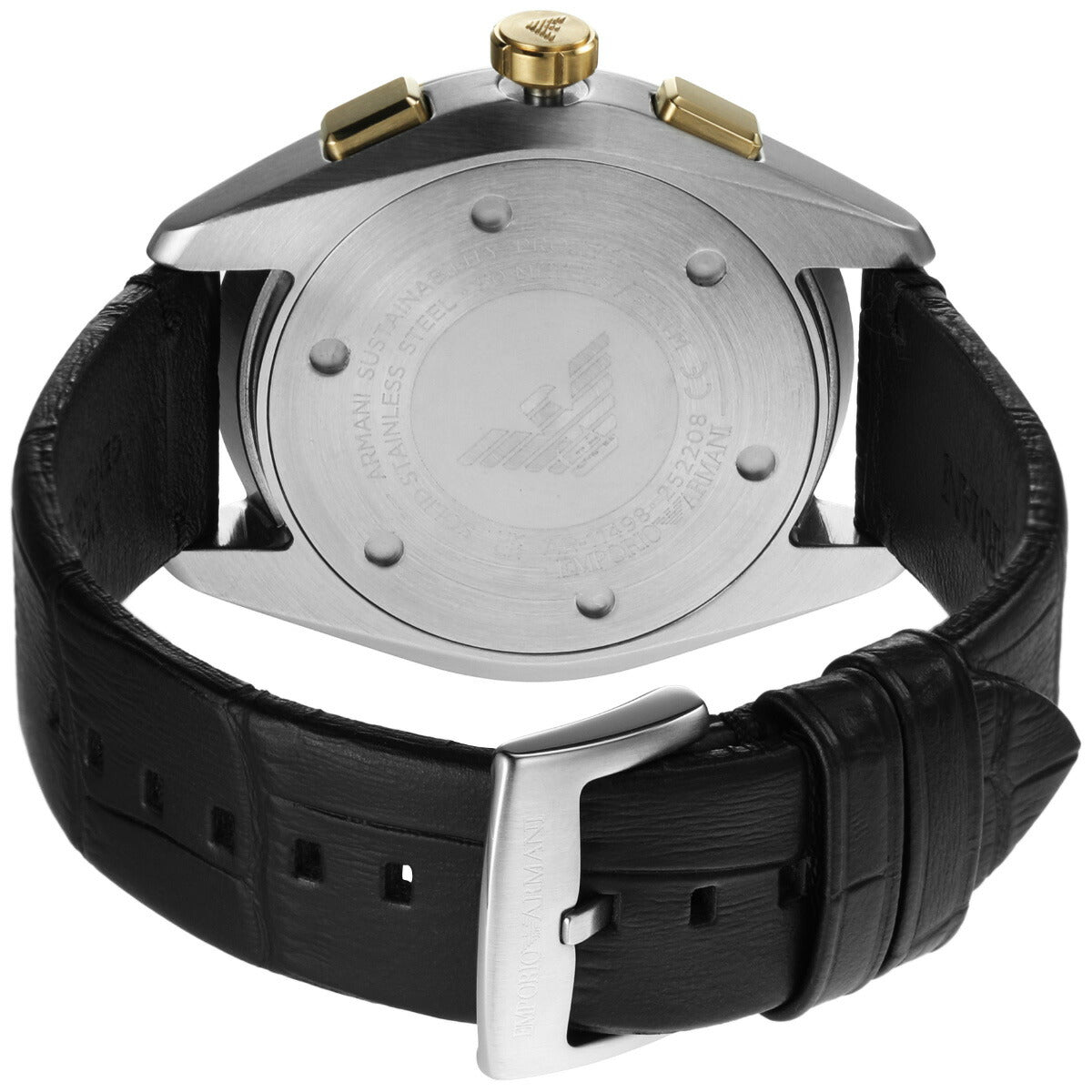 エンポリオアルマーニ EMPORIO ARMANI 腕時計 メンズ クロノグラフ レザーウォッチ AR11498