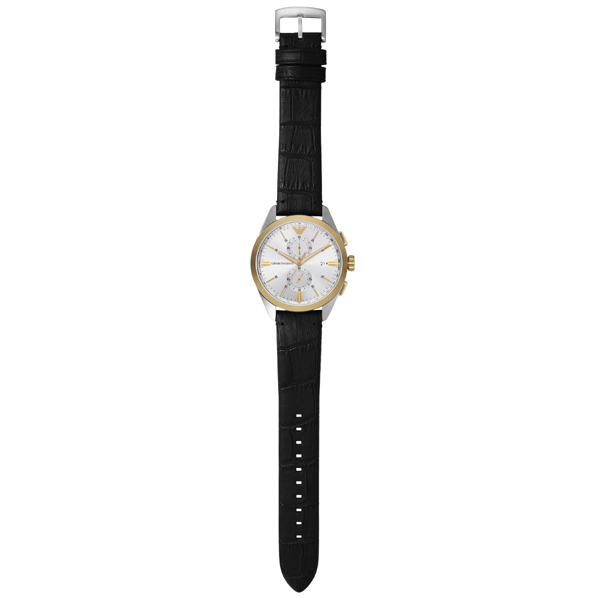 エンポリオアルマーニ EMPORIO ARMANI 腕時計 メンズ クロノグラフ レザーウォッチ AR11498