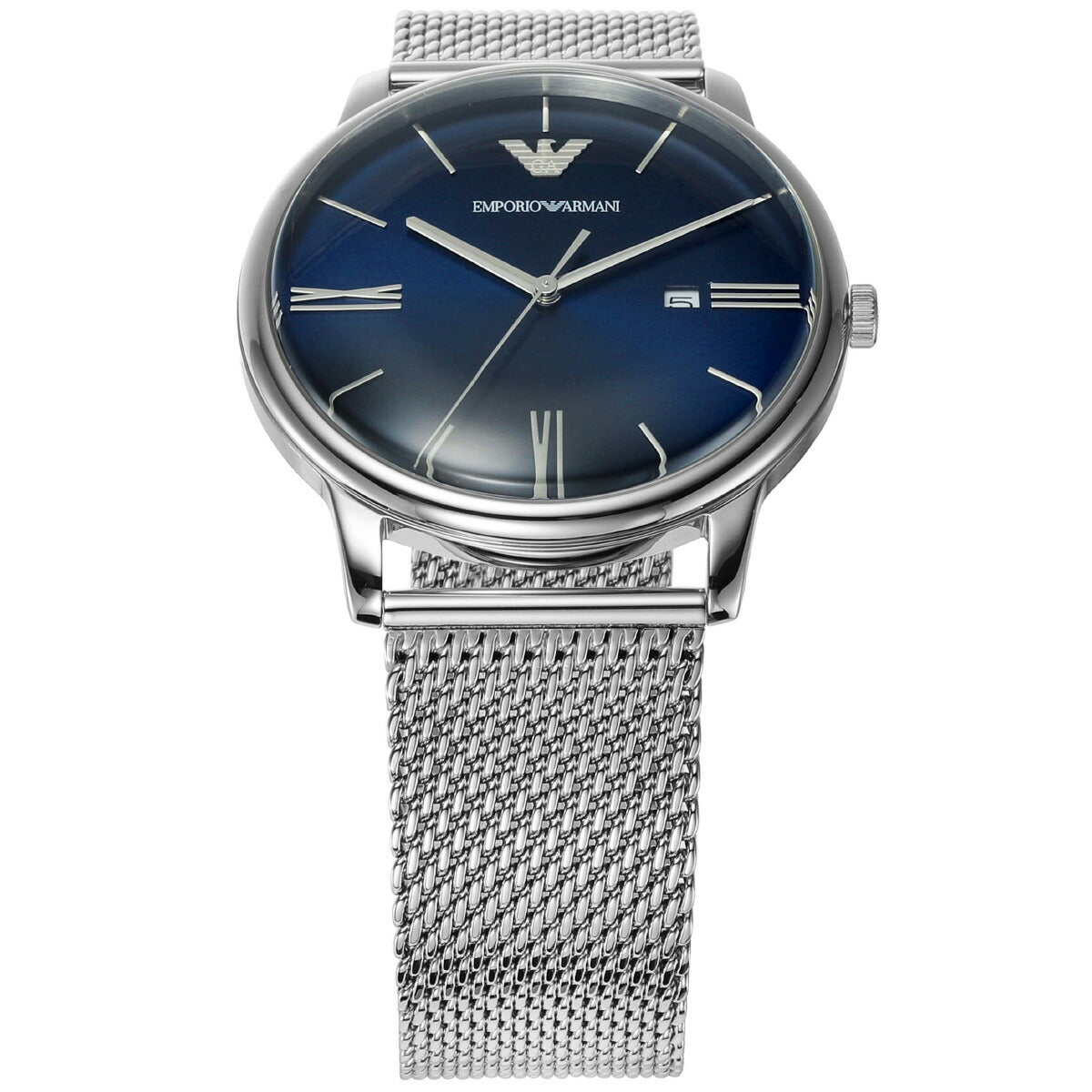エンポリオアルマーニ EMPORIO ARMANI 腕時計 メンズ 3針デイトウォッチ ステンレススチールメッシュ AR11571