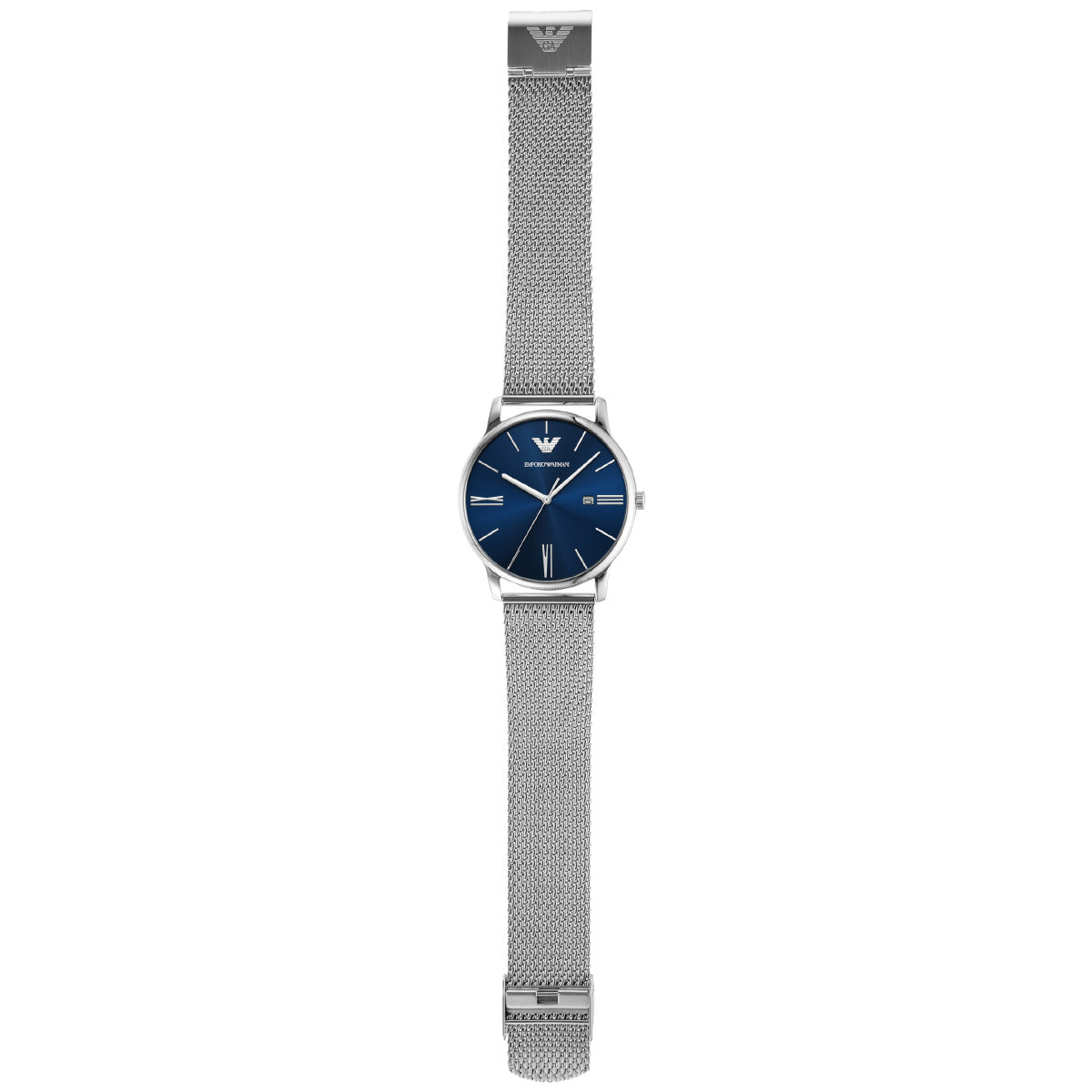 エンポリオアルマーニ EMPORIO ARMANI 腕時計 メンズ 3針デイトウォッチ ステンレススチールメッシュ AR11571