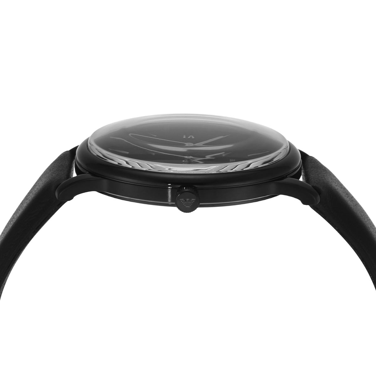 エンポリオアルマーニ EMPORIO ARMANI 腕時計 メンズ 3針デイトウォッチ ブラックレザー AR11573
