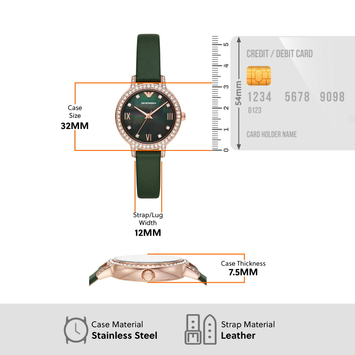 エンポリオアルマーニ EMPORIO ARMANI 腕時計 レディース レザーウォッチ AR11577