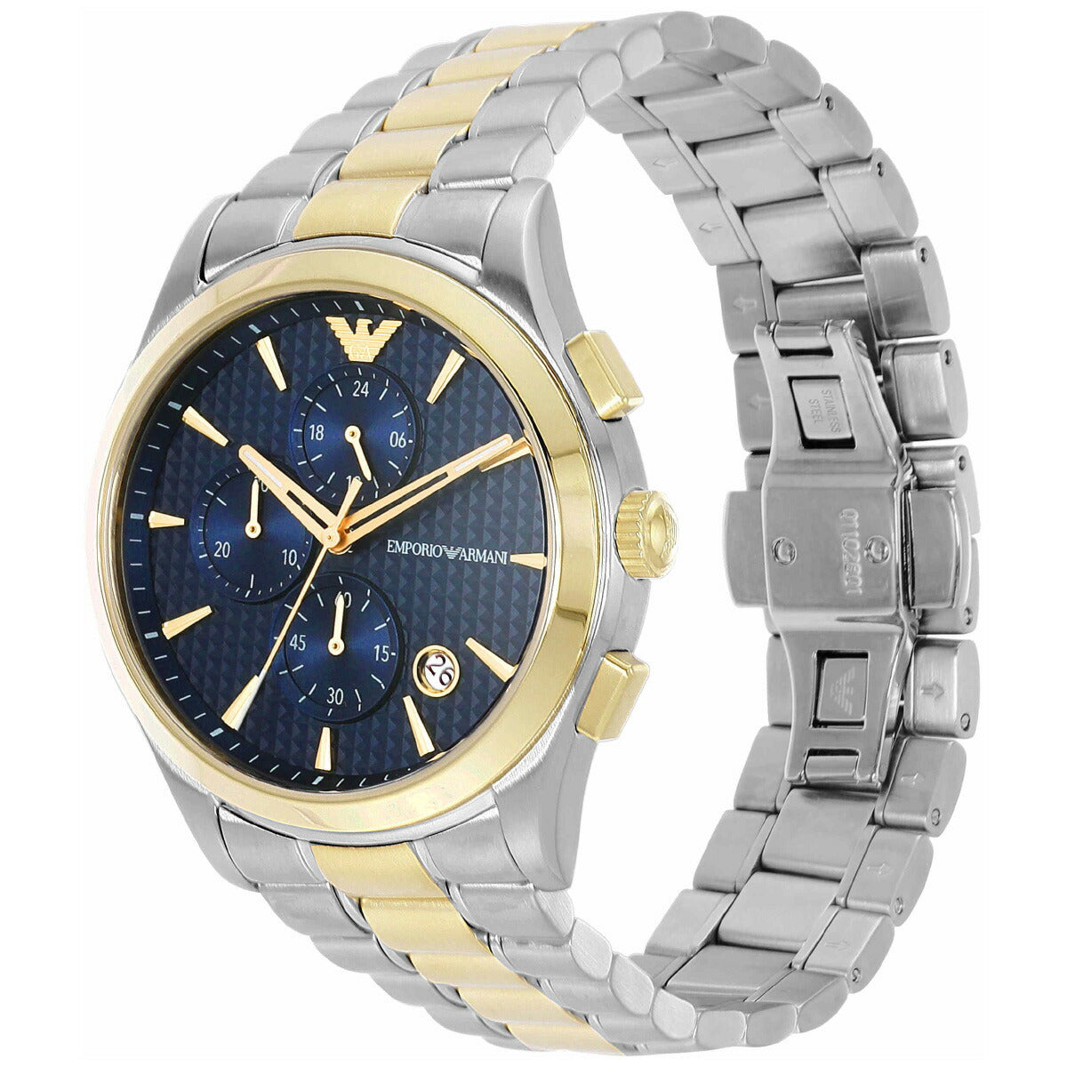 エンポリオアルマーニ EMPORIO ARMANI 腕時計 メンズ クロノグラフ ステンレススチールウォッチ AR11579