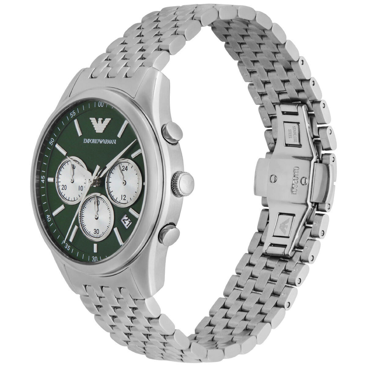 エンポリオアルマーニ EMPORIO ARMANI 腕時計 メンズ クロノグラフ ステンレススチールウォッチ AR11581