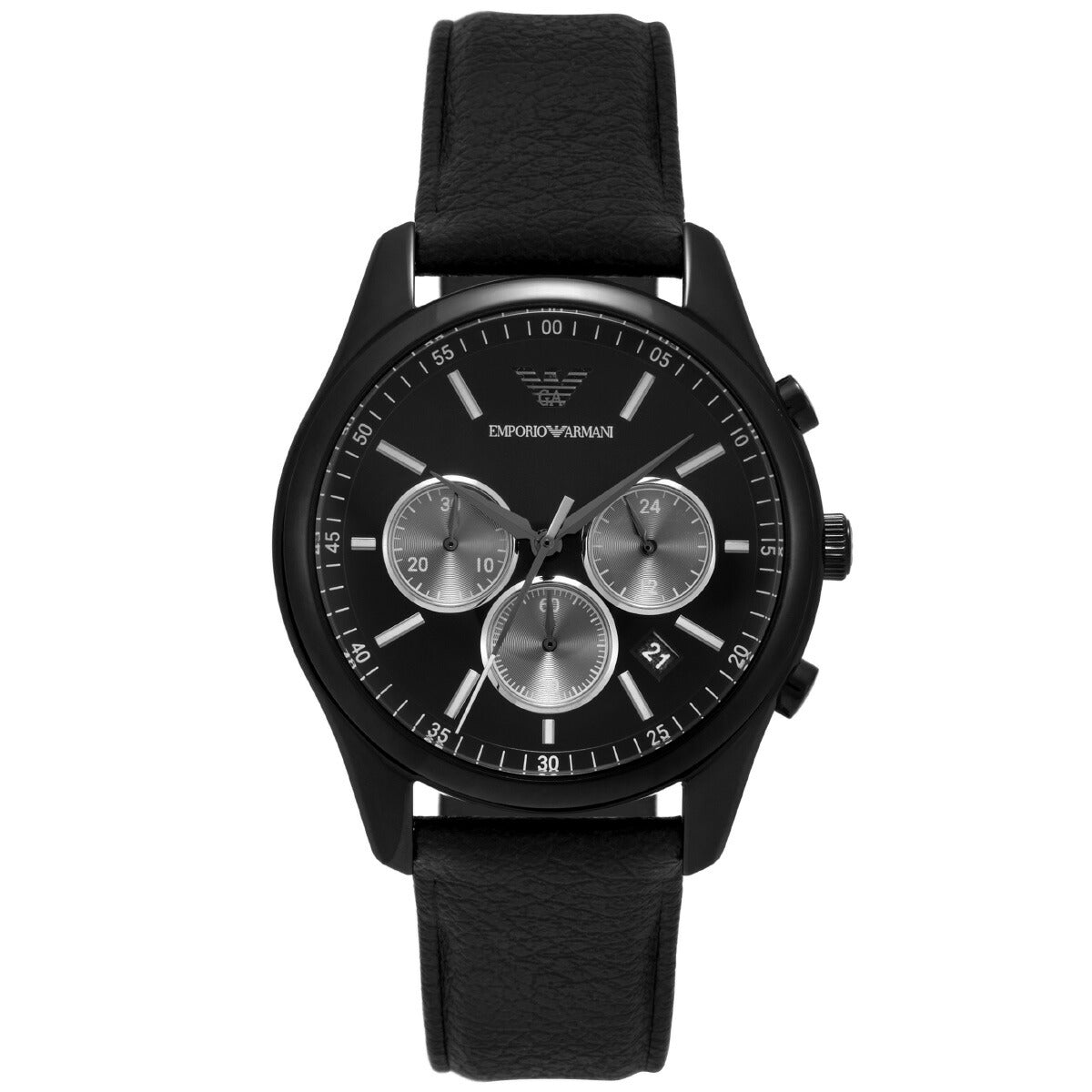 エンポリオアルマーニ EMPORIO ARMANI 腕時計 メンズ クロノグラフ レザーウォッチ AR11583