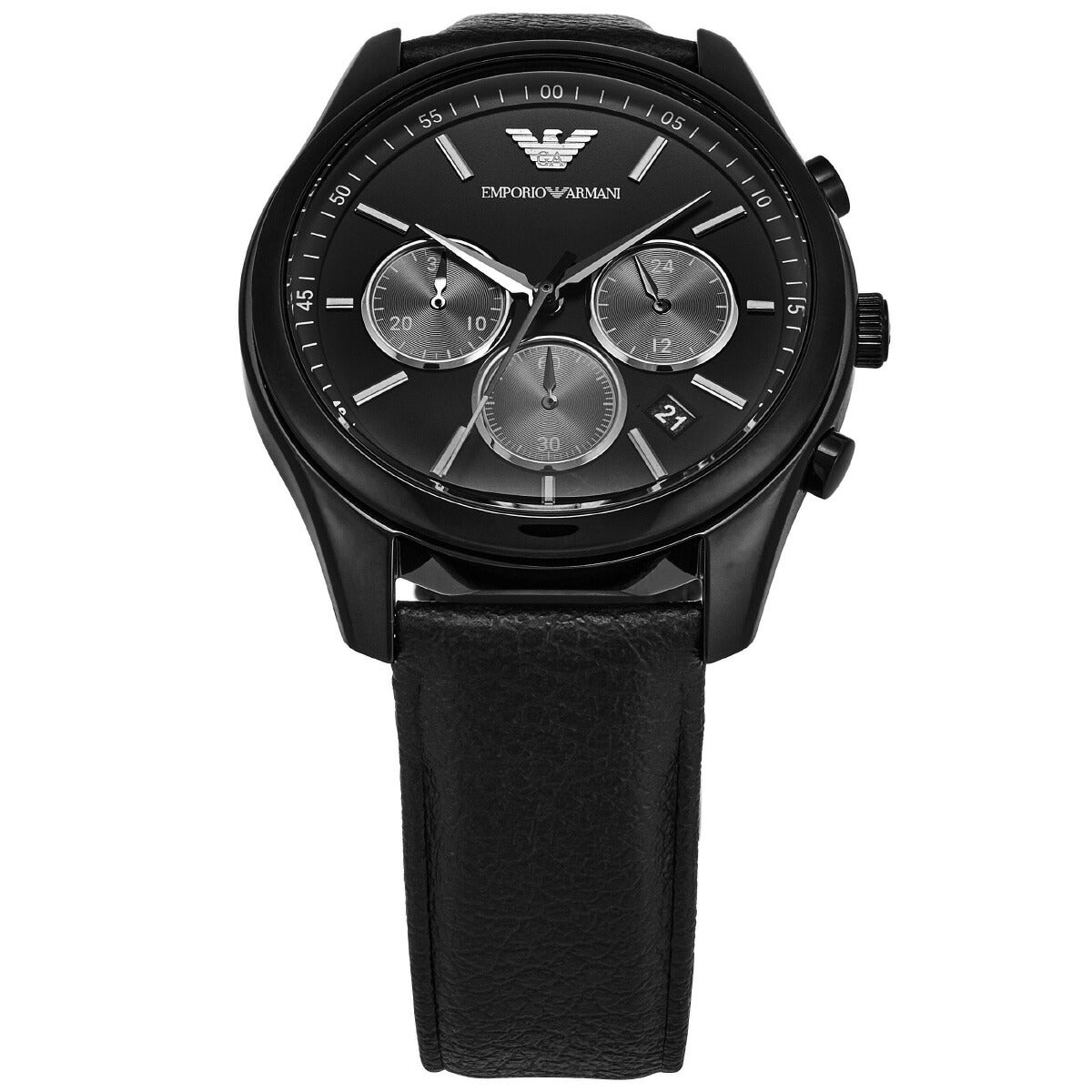 エンポリオアルマーニ EMPORIO ARMANI 腕時計 メンズ クロノグラフ レザーウォッチ AR11583