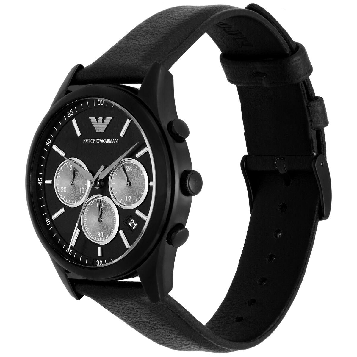 エンポリオアルマーニ EMPORIO ARMANI 腕時計 メンズ クロノグラフ レザーウォッチ AR11583