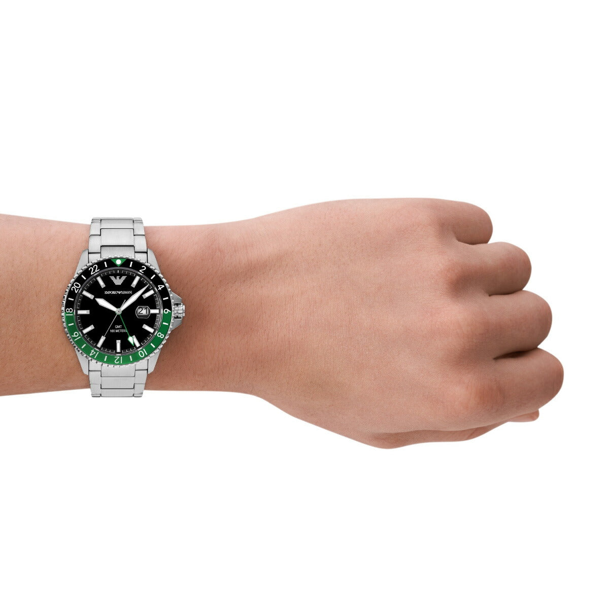エンポリオアルマーニ EMPORIO ARMANI 腕時計 メンズ GMT ステンレススチールウォッチ AR11589