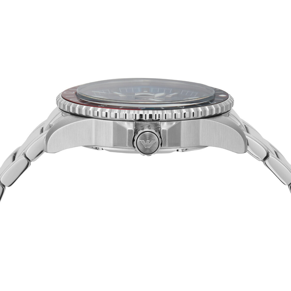 エンポリオアルマーニ EMPORIO ARMANI 腕時計 メンズ GMT デュアルタイムウォッチ ステンレススチール AR11590