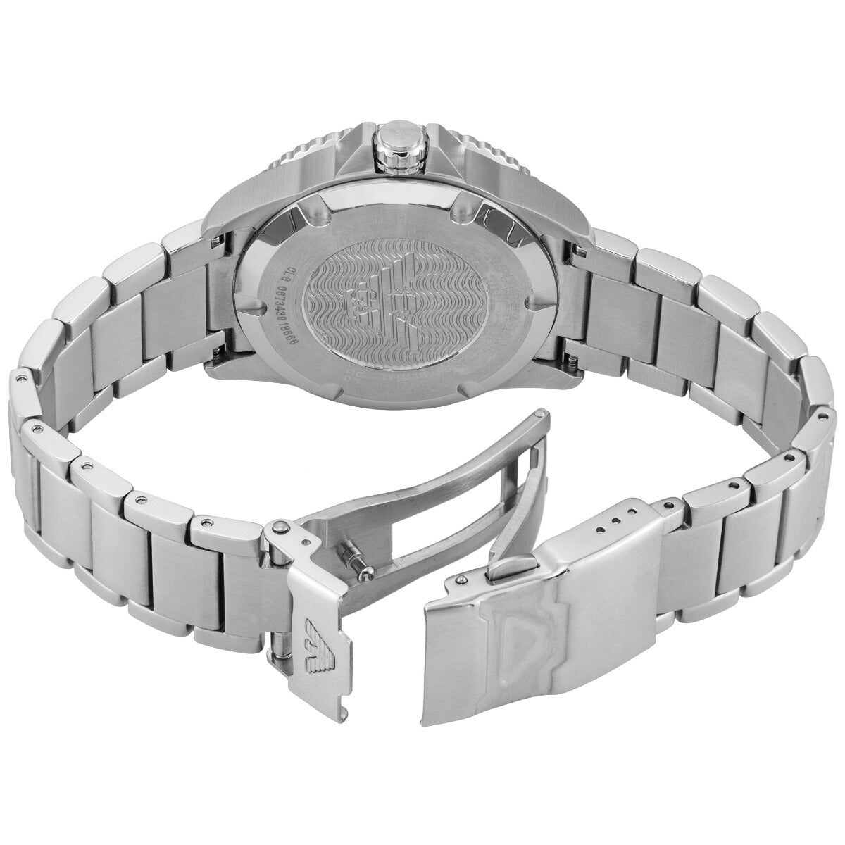 エンポリオアルマーニ EMPORIO ARMANI 腕時計 メンズ GMT デュアルタイムウォッチ ステンレススチール AR11590